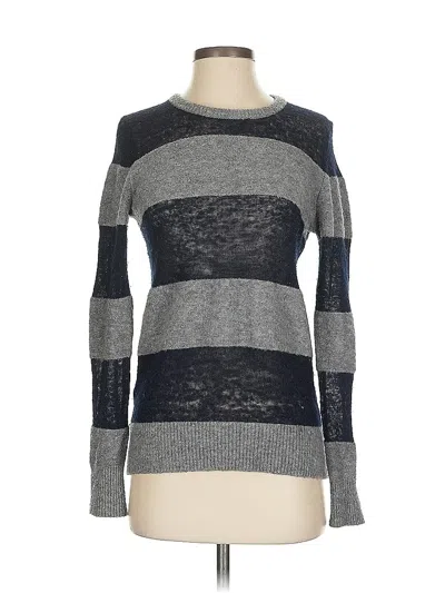 Pre-owned Ann Taylor Loft Wool Pullover Sweater In Gray