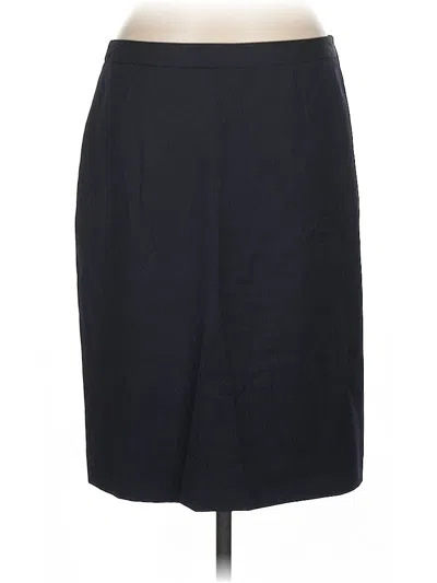 Pre-owned Ann Taylor Loft Wool Skirt In Black
