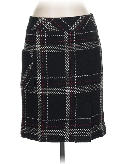 Pre-owned Ann Taylor Loft Wool Skirt In Black