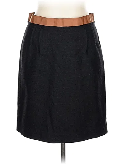 Pre-owned Ann Taylor Loft Wool Skirt In Black