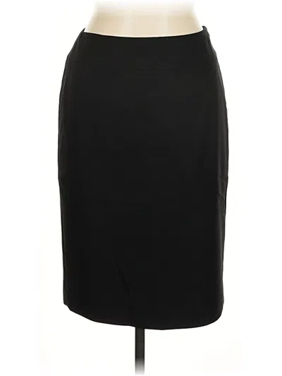 Pre-owned Ann Taylor Loft Wool Skirt In Black