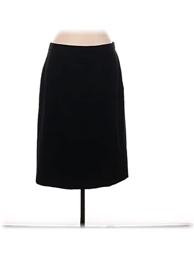 Pre-owned Ann Taylor Loft Wool Skirt In Black