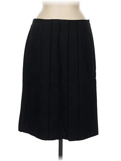 Pre-owned Ann Taylor Loft Wool Skirt In Black
