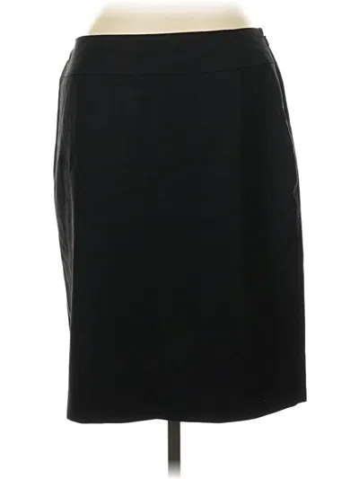 Pre-owned Ann Taylor Loft Wool Skirt In Black