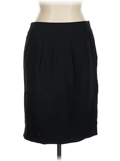 Pre-owned Ann Taylor Loft Wool Skirt In Black