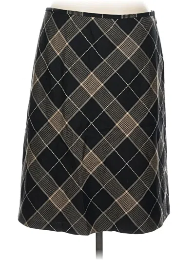 Pre-owned Ann Taylor Loft Wool Skirt In Black