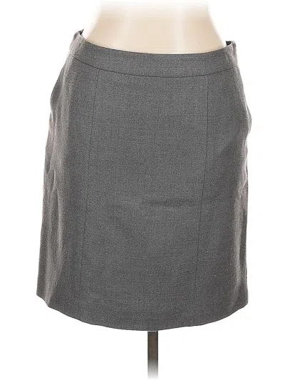 Pre-owned Ann Taylor Loft Wool Skirt In Gray
