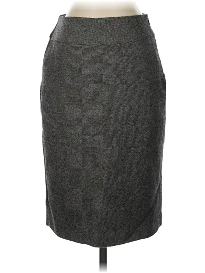 Pre-owned Ann Taylor Loft Wool Skirt In Gray