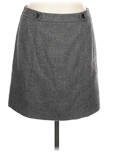 Pre-owned Ann Taylor Loft Wool Skirt In Gray
