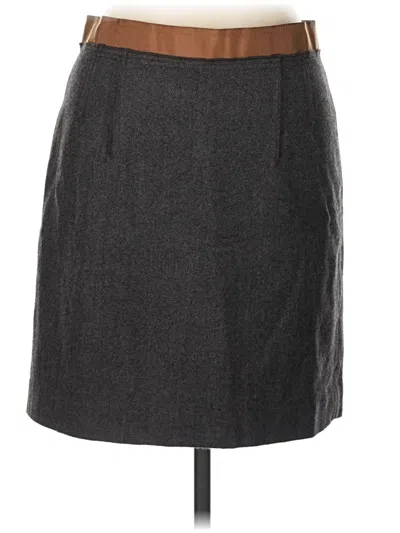 Pre-owned Ann Taylor Loft Wool Skirt In Gray