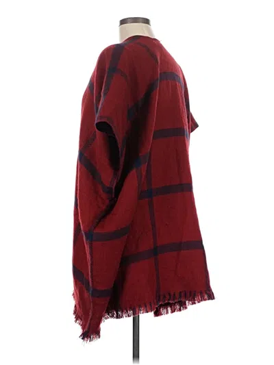 Pre-owned Ann Taylor Loft Wrap In Burgundy