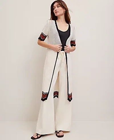 Ann Taylor Long Crochet Kimono