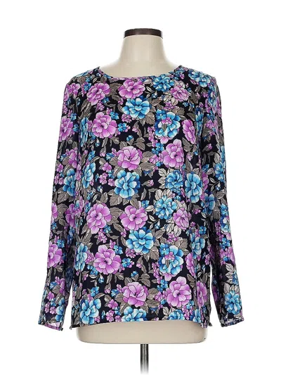 Pre-owned Ann Taylor Long Sleeve Blouse In Black