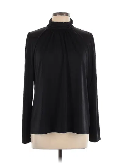 Pre-owned Ann Taylor Long Sleeve Blouse In Black