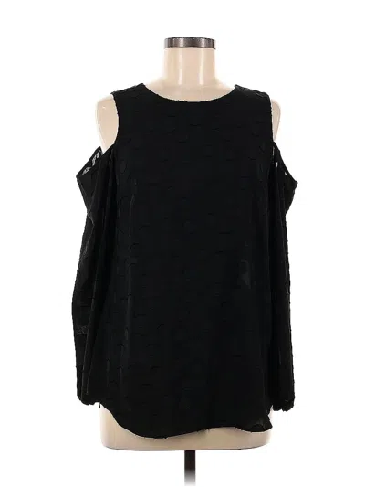 Pre-owned Ann Taylor Long Sleeve Blouse In Black