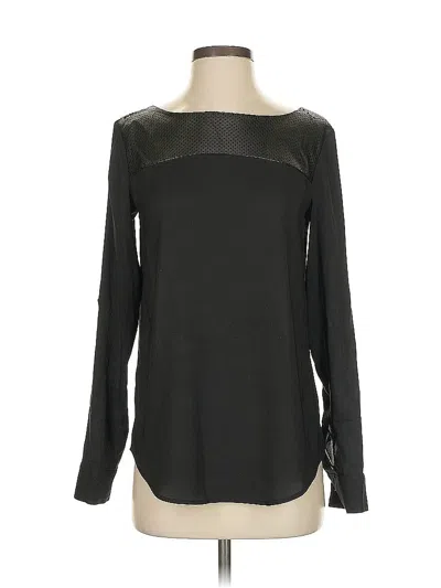 Pre-owned Ann Taylor Long Sleeve Blouse In Black