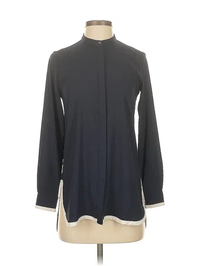 Pre-owned Ann Taylor Long Sleeve Blouse In Black