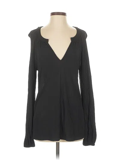 Pre-owned Ann Taylor Long Sleeve Blouse In Black