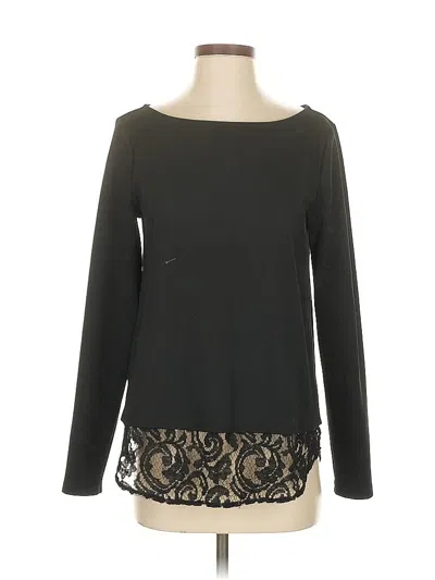 Pre-owned Ann Taylor Long Sleeve Blouse In Black