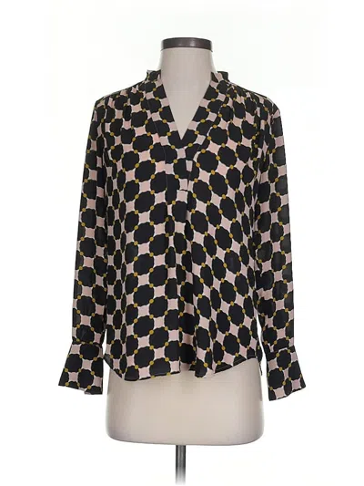 Pre-owned Ann Taylor Long Sleeve Blouse In Black