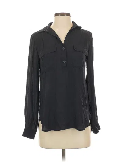 Pre-owned Ann Taylor Long Sleeve Blouse In Black