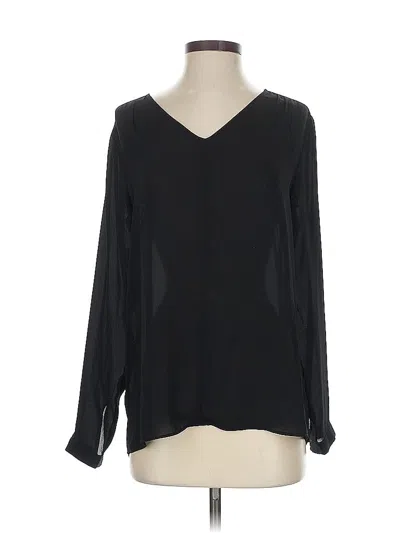 Pre-owned Ann Taylor Long Sleeve Blouse In Black