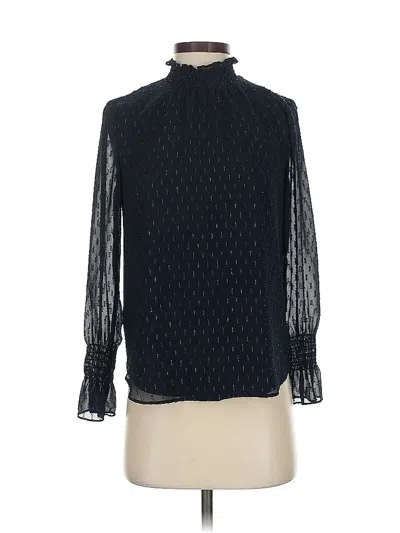 Pre-owned Ann Taylor Long Sleeve Blouse In Black