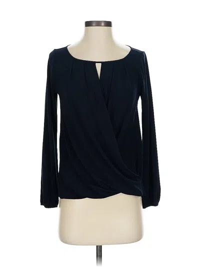 Pre-owned Ann Taylor Long Sleeve Blouse In Black