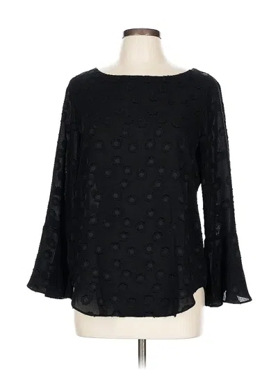 Pre-owned Ann Taylor Long Sleeve Blouse In Black