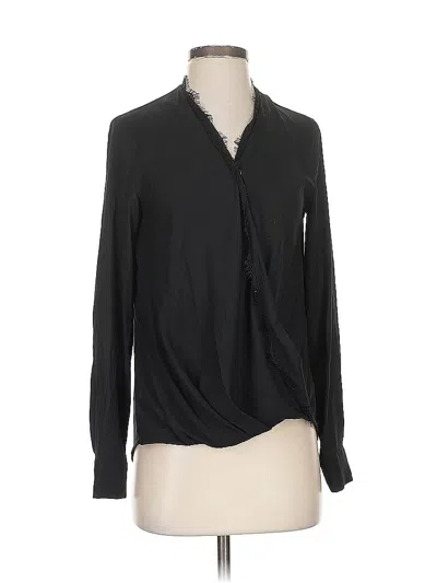 Pre-owned Ann Taylor Long Sleeve Blouse In Black