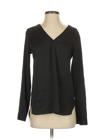 Pre-owned Ann Taylor Long Sleeve Blouse In Black