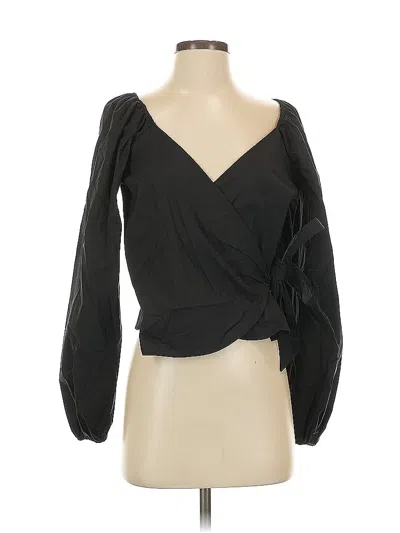 Pre-owned Ann Taylor Long Sleeve Blouse In Black