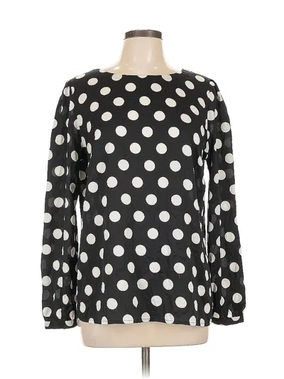 Pre-owned Ann Taylor Long Sleeve Blouse In Black