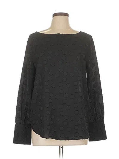 Pre-owned Ann Taylor Long Sleeve Blouse In Black