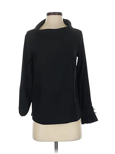 Pre-owned Ann Taylor Long Sleeve Blouse In Black