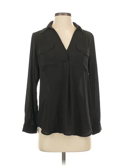 Pre-owned Ann Taylor Long Sleeve Blouse In Black
