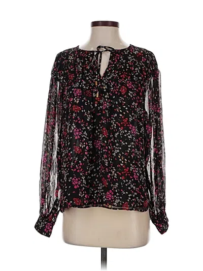 Pre-owned Ann Taylor Long Sleeve Blouse In Black