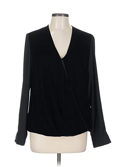 Pre-owned Ann Taylor Long Sleeve Blouse In Black