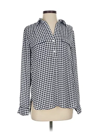 Pre-owned Ann Taylor Long Sleeve Blouse In Black