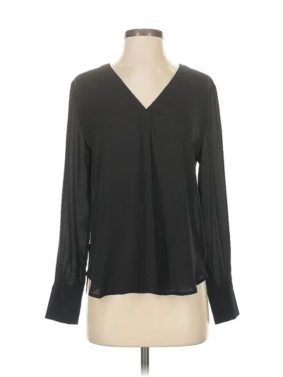 Pre-owned Ann Taylor Long Sleeve Blouse In Black
