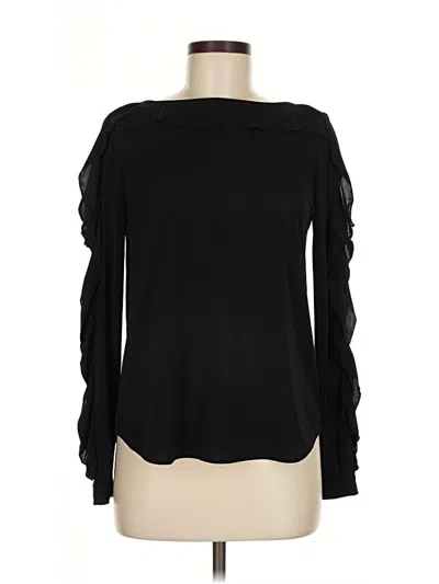 Pre-owned Ann Taylor Long Sleeve Blouse In Black