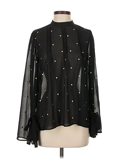 Pre-owned Ann Taylor Long Sleeve Blouse In Black