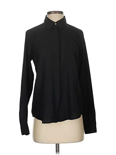 Pre-owned Ann Taylor Long Sleeve Blouse In Black