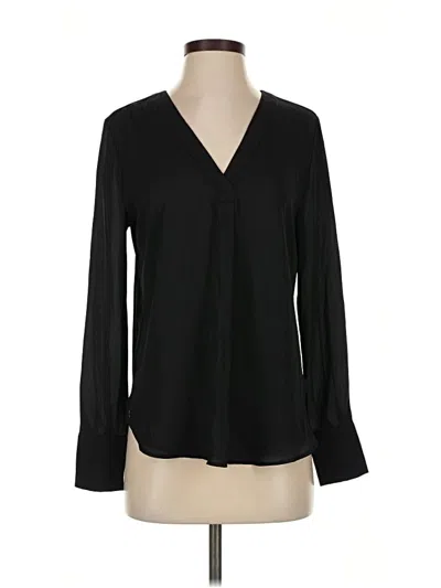 Pre-owned Ann Taylor Long Sleeve Blouse In Black