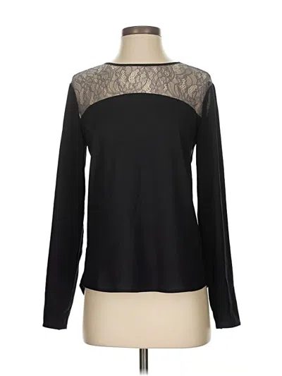 Pre-owned Ann Taylor Long Sleeve Blouse In Black
