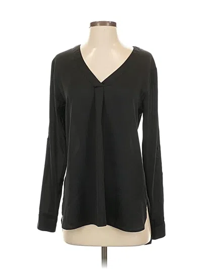 Pre-owned Ann Taylor Long Sleeve Blouse In Black