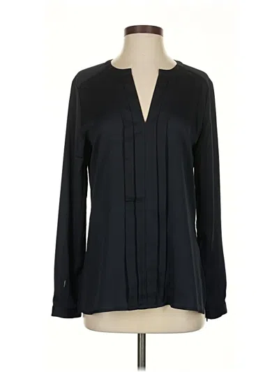 Pre-owned Ann Taylor Long Sleeve Blouse In Black