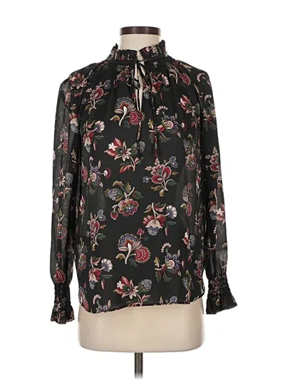 Pre-owned Ann Taylor Long Sleeve Blouse In Black