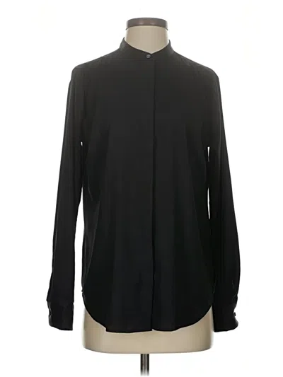 Pre-owned Ann Taylor Long Sleeve Blouse In Black