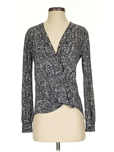 Pre-owned Ann Taylor Long Sleeve Blouse In Black